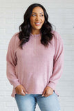 Brushed Melange Hacci Long Sleeve Tee in Light Rose