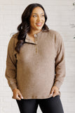 Brushed Melange Hacci Long Sleeve Tee in Mocha