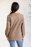 Brushed Melange Hacci Long Sleeve Tee in Mocha