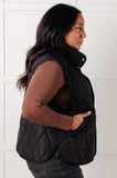 Layering Quilted Puffer Vest in Black