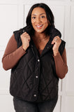 Layering Quilted Puffer Vest in Black