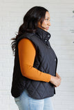 Layering Quilted Puffer Vest in Black