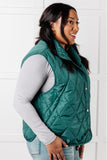 Layering Quilted Puffer Vest in Hunter Green