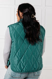 Layering Quilted Puffer Vest in Hunter Green