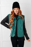 Layering Quilted Puffer Vest in Hunter Green