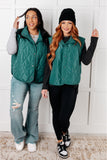 Layering Quilted Puffer Vest in Hunter Green