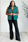 Layering Quilted Puffer Vest in Hunter Green