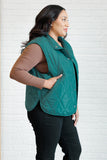 Layering Quilted Puffer Vest in Hunter Green