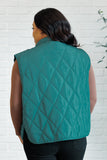 Layering Quilted Puffer Vest in Hunter Green