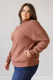 Cassandra Mock Neck Pullover in Cocoa