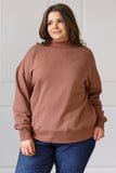 Cassandra Mock Neck Pullover in Cocoa