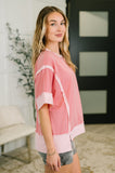 Raquel Exposed Seam Top in Pink