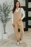 Little Miss Picnic V-Neck Jumpsuit in Brush