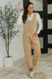 Little Miss Picnic V-Neck Jumpsuit in Brush