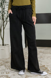Lounge Line Wide Leg Sweats in Black