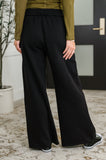 Lounge Line Wide Leg Sweats in Black