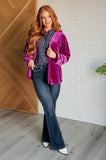 Velvet Balloon Sleeve Top