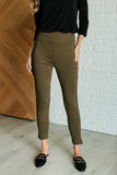 Magic Ankle Crop Skinny Pants in Olive