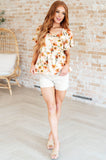 Magic Square Neck Floral Blouse