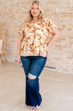 Magic Square Neck Floral Blouse