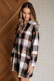 Marie Plaid Shirt Dress