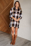 Marie Plaid Shirt Dress