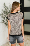 Meow's the Time Banded Hem Top in Leopard Print