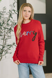 Merry Applique Pullover