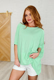 Minimal Muse Batwing Tee in Cascade Mint