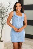 Brianna Button Front Denim Dress