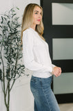 Giana Long Sleeve Top in White