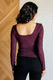 Brenna Long Sleeve Top in Cassis