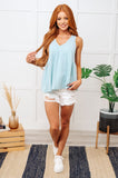 Never Second Best V-Neck Blouse in Mint