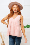 Never Second Best V-Neck Blouse in Peach