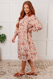 Trisha Balloon Sleeve Floral Dress