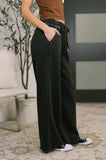 Nights Like This High Waist Palazzo Sweats in Ash Black