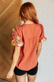 Wendy Embroidered Sleeve Blouse