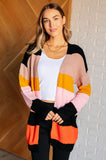 Chiara Striped Open Front Cardigan