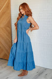 Goldie Denim Maxi Dress