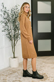 Glenn Turtleneck Dress in Deep Camel