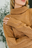 Glenn Turtleneck Dress in Deep Camel