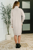 Glenn Turtleneck Dress in Sand Beige