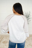 Striped Sleeve Top in Tan