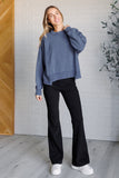 Quick Fix Mineral Wash Crew Neck Pullover in Psychic