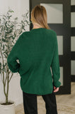 Angelina Textured Pullover in Hunter Green