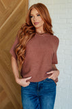 Alice Dolman Sleeve Knit Top in Coffee