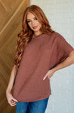 Alice Dolman Sleeve Knit Top in Coffee