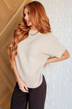 Alice Dolman Sleeve Knit Top in Taupe