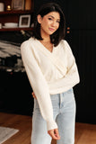 Surplice Crop Sweater