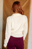 Surplice Crop Sweater